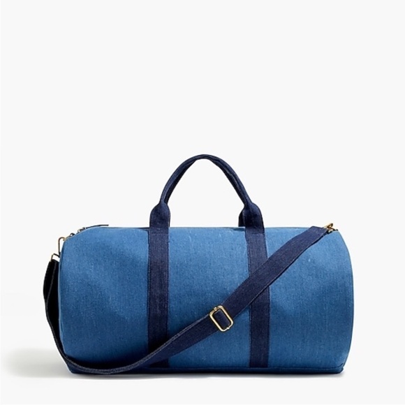 J. Crew Handbags - Jcrew Denim Duffle bag (weekender bag)